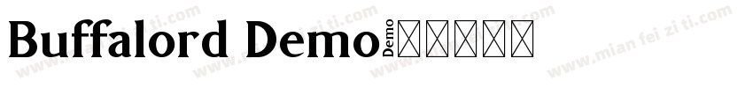 Buffalord Demo字体转换